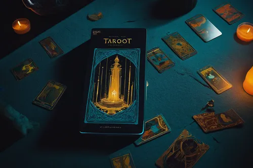 Experience the power of the trusted tarot in a haunting atmosphere.,tarot,tarot cards,amulet,magic grimoire,debt spell,golden candlestick,offering,occult,divination,spell,potions,perfume bottles,candl