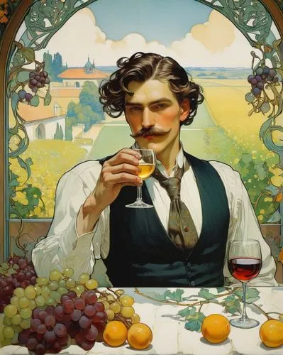 winemaker,apéritif,wine cultures,viticulture,to the grape,young wine,a glass of wine,grape juice,cointreau,grape hyancinths,bellini,wine,aperol,port wine,aperitif,glass of wine,wine harvest,wineglass,food and wine,sazerac,Illustration,Retro,Retro 03