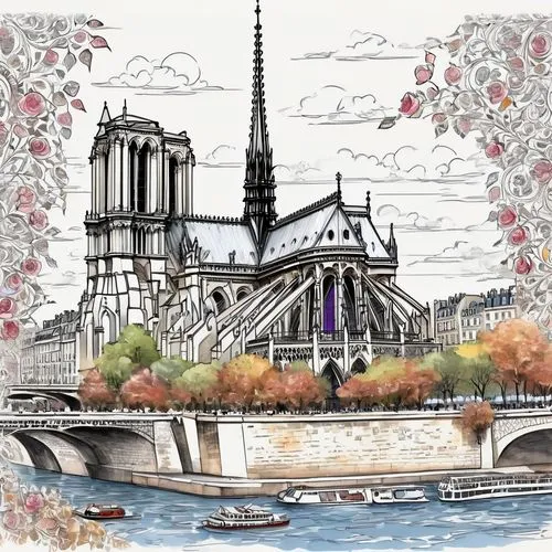 paris clip art,watercolor paris,notre,river seine,paris,notre dame,universal exhibition of paris,dessin,parisian,notredame,dessins,parisien,paree,parisii,watercolor paris balcony,parigi,pariz,paris cafe,notredame de paris,seine,Illustration,Black and White,Black and White 05