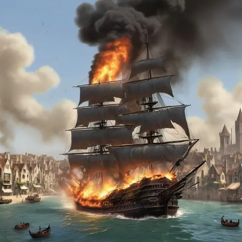 fireships,caravel,naval battle,fireship,trafalgar,ironsides,jamestown,novigrad,galleon,topsails,constantinople,piracies,privateering,mayflower,christopher columbus's ashes,gaspee,caravels,lepanto,vespucci,christopher columbus,Conceptual Art,Fantasy,Fantasy 01