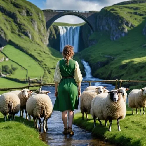 shepherdess,faroese,shepherdesses,faroes,ireland,ecosse,riverdance,faroe islands,countrywoman,irlanda,skogafoss,shepherding,sightseers,irishwoman,hebrides,icelander,irelands,orkney island,irishwomen,schottland,Photography,General,Realistic