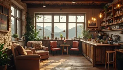 apothecary,the coffee shop,the cabin in the mountains,rustic aesthetic,coffee shop,watercolor tea shop,livingroom,loft,living room,wine bar,teahouse,coffeeshop,breakfast room,cabin,alpine restaurant,home corner,enoteca,indoor,brandy shop,tearoom,Photography,General,Realistic