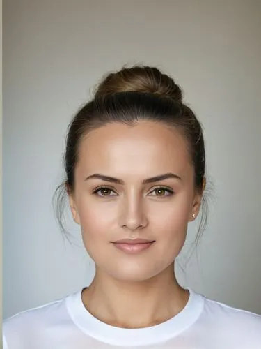 Full-size sample portrait,a young woman with a hair bun is smiling,microdermabrasion,rhinoplasty,blepharoplasty,natural cosmetic,juvederm,image manipulation,Photography,Documentary Photography,Documen