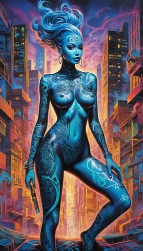 neon body painting,cortana,bodypainting,bodypaint,mystique,dakini,Conceptual Art,Graffiti Art,Graffiti Art 09