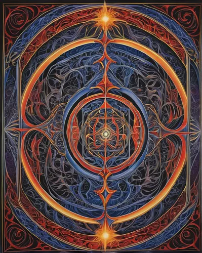 root chakra,fire mandala,spiral nebula,mantra om,3-fold sun,supernova,kaleidoscope,vortex,sacred geometry,mandala,time spiral,energy field,kaleidoscope art,solar wind,planetary system,magnetic field,connectedness,copernican world system,flow of time,kaleidoscopic,Illustration,Abstract Fantasy,Abstract Fantasy 21