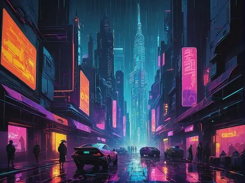 cyberpunk,cityscape,futuristic,shanghai,metropolis,futuristic landscape,tokyo city,hong kong,dystopian,tokyo,shinjuku,sci fiction illustration,taipei,hk,colorful city,fantasy city,urban,sci-fi,sci - fi,scifi,Art,Artistic Painting,Artistic Painting 05