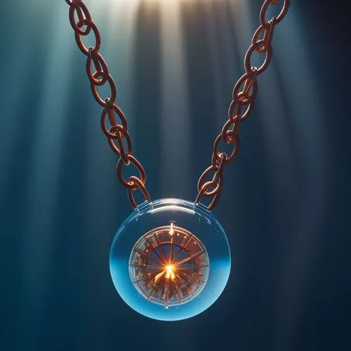 a lantern that is turned into a necklace,pendant,pendulum,locket,amulet,crystal ball,diamond pendant,crystal ball-photography,pocket watch,divine healing energy,a drop of,incandescent lamp,orb,gyrosco