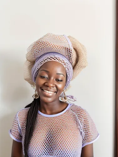 shower cap,beautiful bonnet,african woman,nigeria woman,a girl's smile,artificial hair integrations,headscarf,laundress,bisi bele bath,crochet pattern,bonnet,shea butter,benin,girl in a historic way,a smile,milkmaid,ghana,girl on a white background,girl wearing hat,face cloths