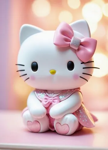 doll cat,cute cat,pink cat,pink bow,blossom kitten,plush figure,cute cartoon character,soft toy,lucky cat,cat kawaii,cute pretty,plush toy,soft toys,cute animal,japanese doll,japanese kawaii,cuddly toy,cute baby,plush toys,cute animals,Illustration,Realistic Fantasy,Realistic Fantasy 31