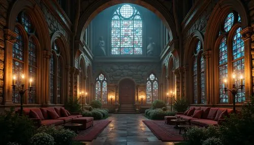 sanctuary,transept,ecclesiatical,sacristy,hammerbeam,ecclesiastical,cloister,vestry,ecclesiastic,alcove,interiors,hall of the fallen,cathedral,cloistered,3d render,sanctum,altgeld,theed,ornate room,evensong