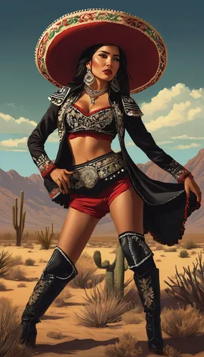 la catrina,mariachi,mexican hat,sombrero,mexican culture,catrina calavera,wild west,desert background,catrina,mexican,mexican mix,margarita,cowgirl,country-western dance,la calavera catrina,matador,mexican tradition,sombrero mist,latina,southwestern,Illustration,American Style,American Style 08