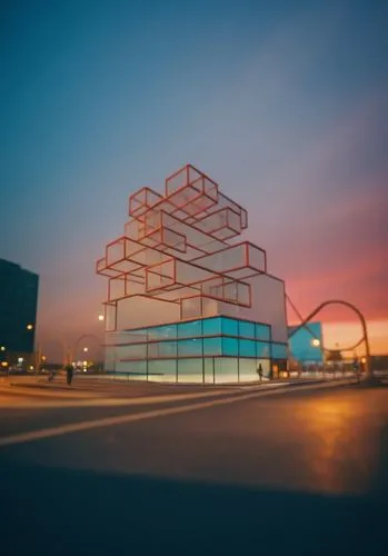 สีสัน, สว่าง,glass pyramid,museumsquartier,memphis shapes,futuristic art museum,artscience museum,montpellier,glass building,marseille,valencia,bordeaux,niemeyer,bcn,steel sculpture,futuroscope,archit