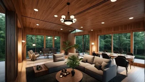 sunroom,interior modern design,contemporary decor,modern living room,modern decor,breakfast room,family room,soffits,mid century modern,living room,mid century house,luxury home interior,livingroom,ceiling lighting,cabin,cochere,wooden beams,verandah,interior design,wood deck,Photography,General,Realistic