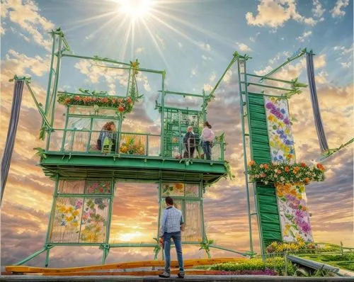 dubai miracle garden,play tower,dubai frame,sky ladder plant,stairway to heaven,amusement ride,children's playground,climbing garden,observation tower,amusement park,heavenly ladder,heaven gate,playground,photomanipulation,stage design,loro park,adventure playground,playset,photo manipulation,sky city,Common,Common,Natural