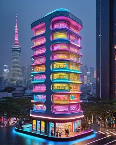 largest hotel in dubai,guangzhou,singapore landmark,kuala lumpur,tallest hotel dubai,colorful facade,habtoor,futuristic architecture,electric tower,residential tower,skycity,shenzhen,lumpur,colorful city,the energy tower,wittaya,dubia,hongdan center,komtar,capitaland,Unique,3D,Clay