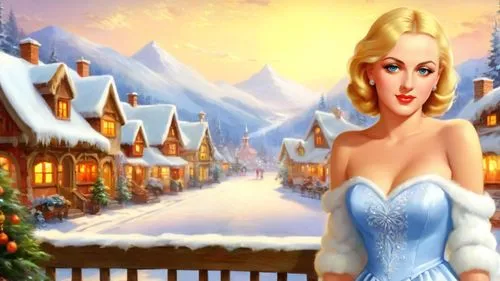 the snow queen,christmas snowy background,christmasbackground,snow scene,winter background,suit of the snow maiden