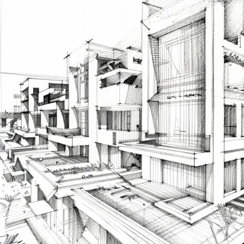 kirrarchitecture,japanese architecture,multi-storey,architect plan,asian architecture,wireframe,escher,house drawing,chinese architecture,building construction,3d rendering,block balcony,archidaily,mu