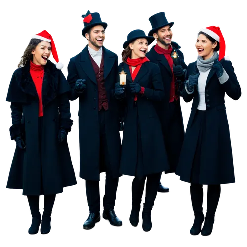 carolers,carol singers,caroling,santons,merrymakers,laibach,cantata,salvationists,laibson,santa hats,cappella,klapa,acappella,elves,harlequinade,univocal,christmas carols,gruenbaum,hutterites,golijov,Illustration,Realistic Fantasy,Realistic Fantasy 36