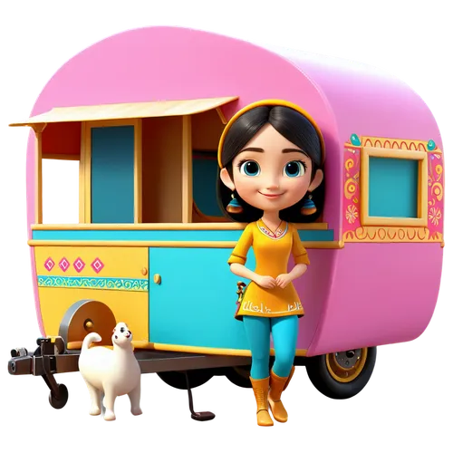 horse trailer,travel trailer,ice cream van,recreational vehicle,travel trailer poster,ice cream cart,house trailer,christmas travel trailer,ice cream maker,campervan,stylized macaron,food truck,cartoon car,woman with ice-cream,caravanning,dormobile,cute cartoon image,caravan,vehicle transportation,circus wagons