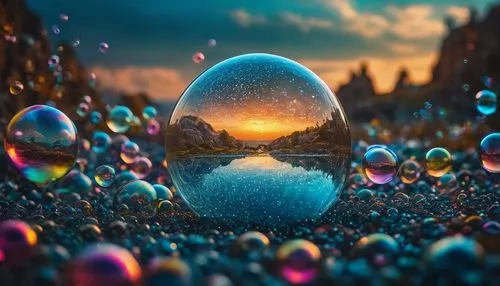 crystal ball-photography,crystal egg,lensball,3d fantasy,crystal ball,glass sphere,liquid bubble,soap bubble,glass ball,spheres,3d background,soap bubbles,photomanipulation,mirror in a drop,parallel worlds,fantasy picture,magic mirror,3d,looking glass,frozen soap bubble,Photography,General,Fantasy