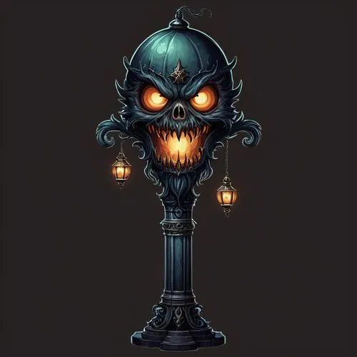 candelabra,gas lamp,candelabrum,skull statue,candleholder,candelight,Illustration,Abstract Fantasy,Abstract Fantasy 11