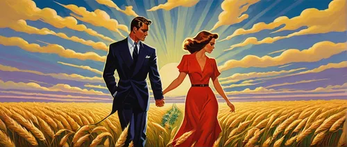 vintage man and woman,two people,man and woman,young couple,man and wife,travel poster,as a couple,roaring twenties couple,loving couple sunrise,courtship,film poster,vintage couple silhouette,dancing couple,wedding couple,couple - relationship,art deco background,italian poster,grant wood,background image,the hands embrace,Illustration,American Style,American Style 05