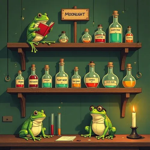 pharmacologists,chemist,poisoners,potions,chemists,frogs,Illustration,Vector,Vector 12