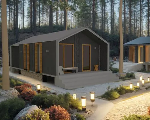 inverted cottage,3d rendering,cabins,small cabin,prefabricated,prefabricated buildings