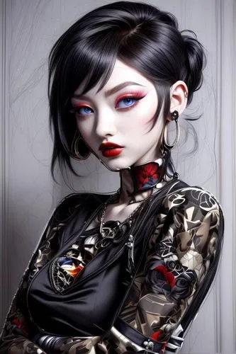 derivable,painter doll,bjd,artist doll,fashion doll,geisha girl,goth woman,female doll,fashion dolls,gothic portrait,vanderhorst,viveros,gothic woman,gothic style,designer dolls,geisha,monami,vampire lady,deathrock,goth like