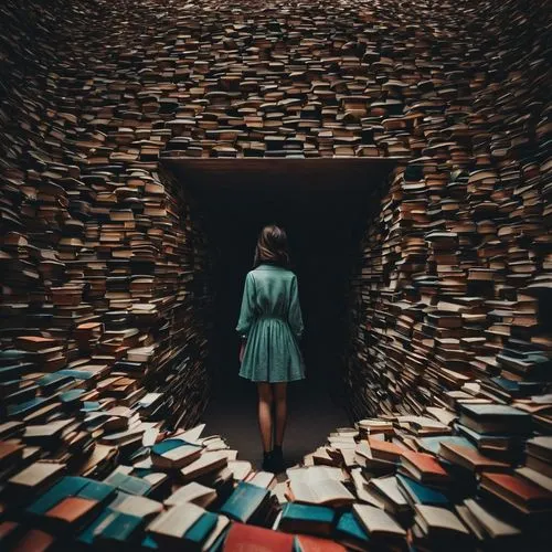 فتاة تعبر لعالم مليء بالكتب,book wall,book wallpaper,books,lectura,bibliophile,bookbuilding,book pages,bookish,books pile,the books,bookworms,open book,pile of books,bookspan,book stack,bibliowicz,boo