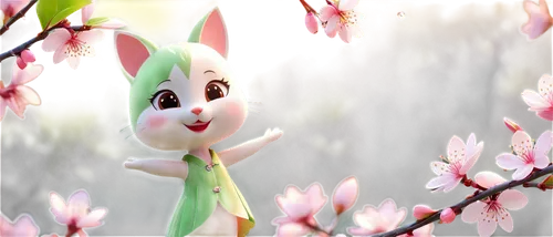 sylbert,flower background,spring background,spring leaf background,tulip background,bunny on flower,pearblossom,springtime background,cartoon bunny,easter background,cartoon flower,cartoon rabbit,cute cartoon character,spring greeting,cute cartoon image,hanami,ludot,cartoon flowers,springform,rabbids,Unique,3D,3D Character