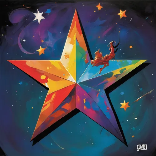 Create a vibrant star logo for a children's toy company.,colorful star scatters,star abstract,christ star,advent star,colorful stars,falling star,star illustration,bethlehem star,star polygon,star flo