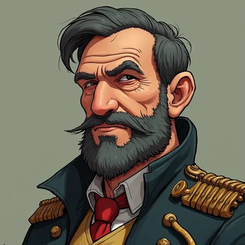 Le capitaine hadock nommé premier ministre de la France
,a drawing of a man wearing a uniform and a beard,kryuchkov,ryurikov,velikov,aleksandrov,mazunov,khamzatov