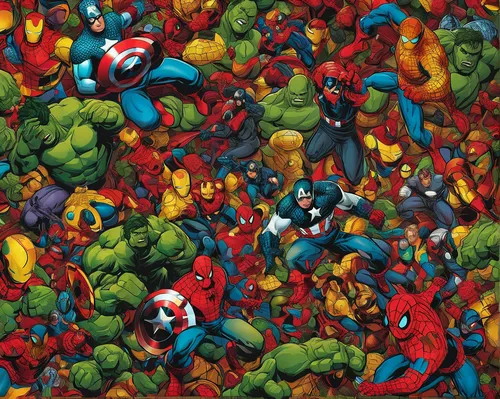 marvel comics,superhero background,marvel,assemble,marvels,background ivy,many berries,comic characters,comic books,comic book bubble,crowded,avengers,seamless pattern,comic book,detail shot,comic bubbles,playmat,stan lee,wall,marvel of peru,Illustration,Realistic Fantasy,Realistic Fantasy 27