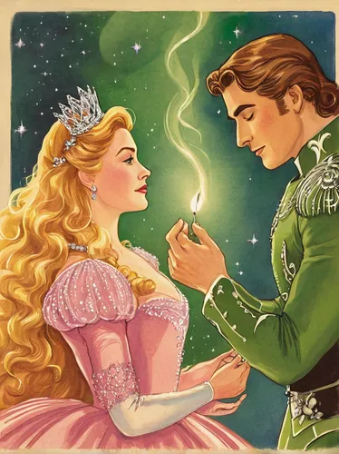 a fairy tale,fairytale,fairy tale,fairytales,fairy tales,prince and princess,mistletoe,fairytale characters,children's fairy tale,cinderella,fairy tale character,vintage illustration,serenade,the snow queen,princesses,vintage boy and girl,enchanted,courtship,young couple,princess anna,Conceptual Art,Daily,Daily 06