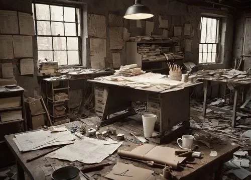 assay office in bannack,destroyed area,abandoned school,abandoned room,computer room,abandoned factory,desks,bannack assay office,mailroom,workbenches,workroom,printshop,storeroom,abandoned building,workrooms,delapidated,abandoned places,urbex,stationers,in a working environment,Conceptual Art,Fantasy,Fantasy 33