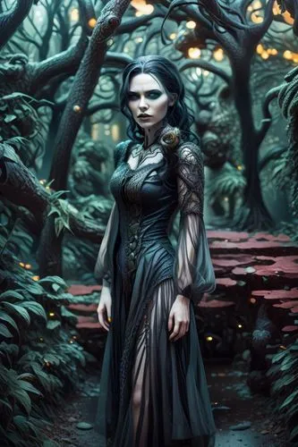 sirenia,mirkwood,hecate,gothic woman,dark gothic mood,gothic portrait,the enchantress,unseelie,malefic,morwen,norns,swath,gothic dress,moonsorrow,sorceresses,enchantress,drusilla,persephone,seelie,fantasy picture