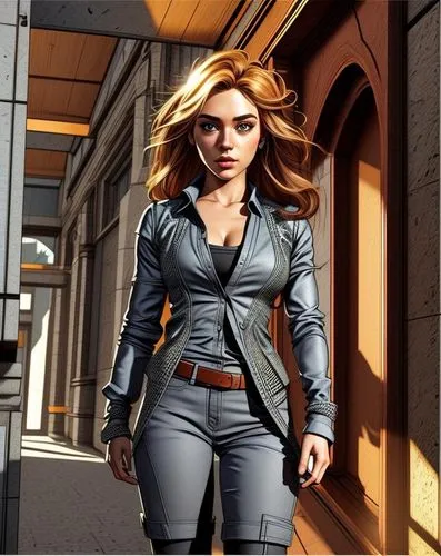 sci fiction illustration,captain marvel,cg artwork,clary,game illustration,sprint woman,super heroine,action-adventure game,digital compositing,black widow,concept art,female doctor,pedestrian,main character,a pedestrian,woman walking,infiltrator,shepard,world digital painting,head woman