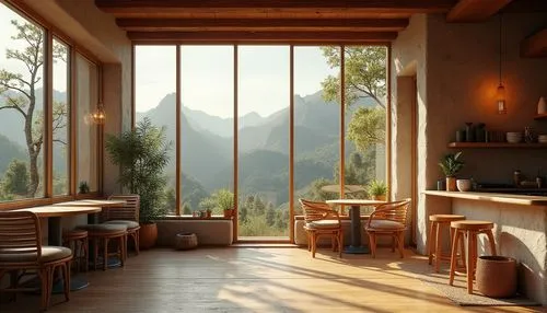 alpine restaurant,breakfast room,urubamba,teahouse,the cabin in the mountains,house in the mountains,house in mountains,mayacamas,dining room,tearoom,patios,wooden windows,ventanas,wood window,tea zen,tokara,ventana,japanese restaurant,franschhoek,veranda,Photography,General,Realistic