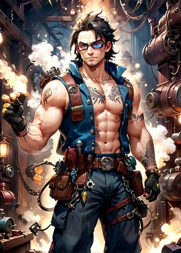 ironworker,seamico,plissken,colyandro,steampunk,shadman,hanbei,tutakov,shokan,ryu,mechanic,takamura,builder,draven,chun,pirate,rhoden,machinist,bunyan,construction worker,Anime,Anime,Cartoon