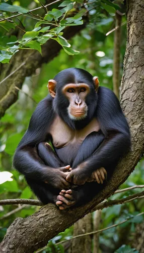 common chimpanzee,chimpanzee,crab-eating macaque,orang utan,bonobo,primate,rhesus macaque,macaque,ape,uakari,sri lanka,cercopithecus neglectus,chimp,white-fronted capuchin,long tailed macaque,kalimantan,primates,monkey banana,tufted capuchin,orangutan,Illustration,American Style,American Style 05