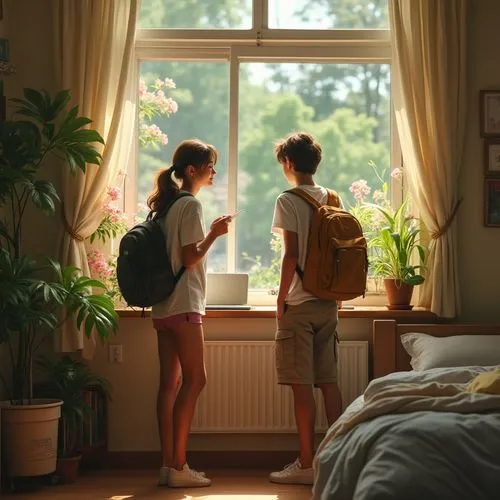 romantic scene,girl and boy outdoor,young couple,morning light,boy and girl,in the morning,adolescentes,summer evening,someday,visitors,loving couple sunrise,evening atmosphere,vintage boy and girl,beautiful moment,dulmatin,early morning,futuro,ashi,bedroom window,samen,Photography,General,Realistic