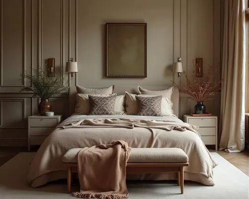 chambre,bedroom,danish room,guest room,taupe,bed linen,Photography,Documentary Photography,Documentary Photography 01