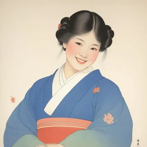 japanese woman,geisha,geisha girl,japanese art,motsunabe,junshan yinzhen,cool woodblock images,mukimono,minamioguni,hanbok,woman sitting,honzen-ryōri,asian woman,oriental girl,woodblock prints,oriental painting,kimono fabric,japanese culture,japanese,portrait of a girl,Illustration,Japanese style,Japanese Style 21