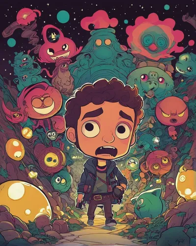 game illustration,cartoon forest,funko,game art,halloween illustration,kids illustration,sci fiction illustration,biologist,fan art,alien world,adventurer,cg artwork,alien planet,little planet,haunted forest,the collector,fantasy portrait,mushroom island,game characters,zombies,Illustration,Paper based,Paper Based 27