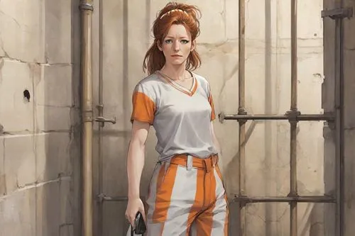 jumpsuit,clary,prisoner,nurse uniform,women clothes,katniss,women's clothing,female doctor,orange robes,coveralls,sci fiction illustration,fashion illustration,female nurse,ladies clothes,uniforms,women fashion,prison,clementine,protective suit,croft,Digital Art,Comic