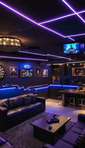 game room,nightclub,poolroom,clubroom,spaceship interior,little man cave,Photography,General,Realistic