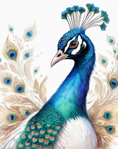 peafowl,peacock,male peacock,fairy peacock,blue peacock,peacocks carnation,peacock feathers,bird painting,ornamental bird,an ornamental bird,perico,peacock feather,feathers bird,gouldian,peacock eye,bird illustration,color feathers,beautiful bird,prince of wales feathers,pheasant,Illustration,Realistic Fantasy,Realistic Fantasy 01