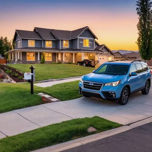 Raisedranch house contractor special at sunset Hill and sidewalk in foreground with car and mailbox,chevrolet tracker,ford edge,chevrolet equinox,ford escape hybrid,chevrolet venture,ford escape,dodge