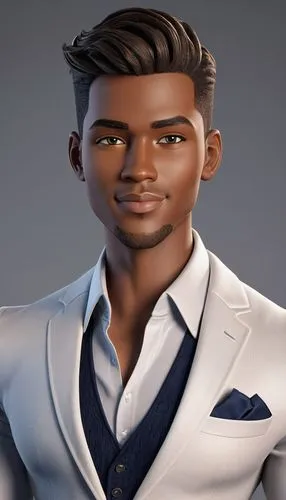 black businessman,tariq,african businessman,oyedeji,african american male,a black man on a suit,Unique,3D,3D Character